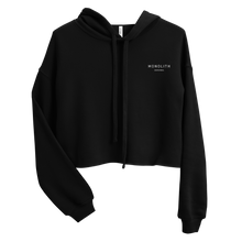 Load image into Gallery viewer, Crop Hoodie Black Void