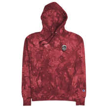 Cargar imagen en el visor de la galería, Sudadera con capucha tie-dye rojo cereza
